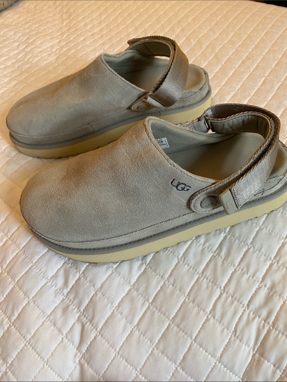 UGG Women's Suede Clog Mule in Taupe